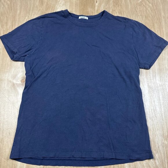 Buck Mason T-Shirt Short Sleeve Navy Blue 100% Cotton Mens Size Medium - Picture 1 of 5